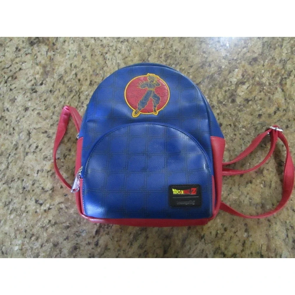 Loungefly‎ Dragon Ball Z Backpack Blue Red Leather Anime